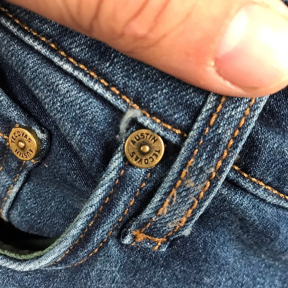 Tecovas Slim Jean Mens 34 (33x34) Medium Blue Handcrafted Western Cowboy Denim
